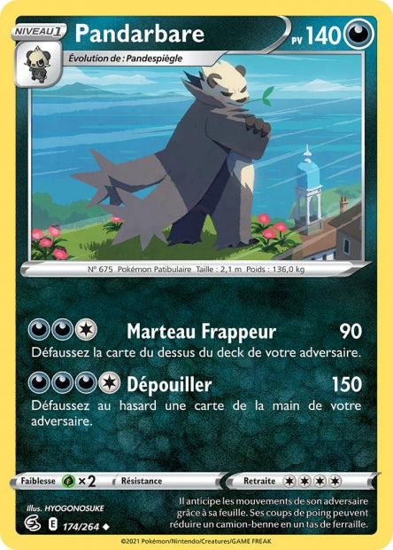 Carte Pokémon Pandarbare 174/264 FST EB08 LorenZone