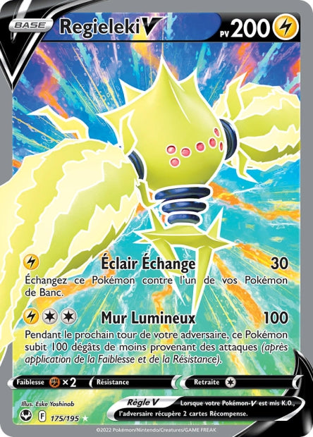 Carte Pokémon Regieleki V 175/195 SIT Tempete Argentee EB12 Neuf FR LorenZone