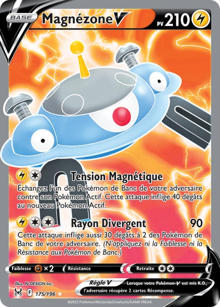Carte Pokémon Magnézone V 175/196 LOR Origine Perdue EB11 Neuf FR LorenZone
