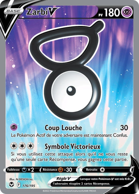 Carte Pokémon Zarbi V 176/195 SIT Tempete Argentee EB12 Neuf FR LorenZone