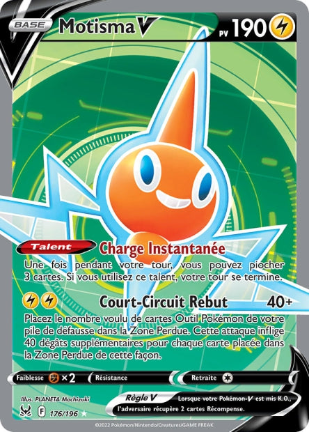 Carte Pokémon Motisma V 176/196 LOR Origine Perdue EB11 Neuf FR LorenZone