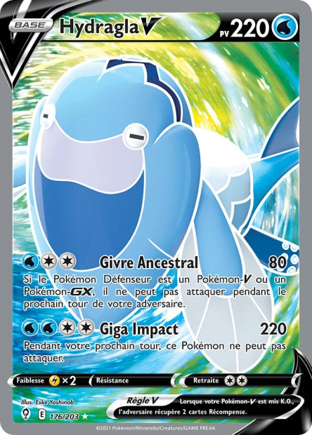 Carte Pokémon Hydragla V 176/203 EVS EB07 LorenZone