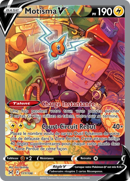 Carte Pokémon Motisma V 177/196 LOR Origine Perdue EB11 Neuf FR LorenZone