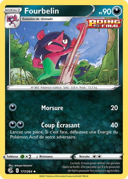Carte Pokémon Fourbelin 177/264 FST EB08 LorenZone