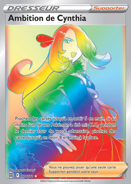 Carte Pokémon Ambition de Cynthia 178/172 BRS EB09 LorenZone