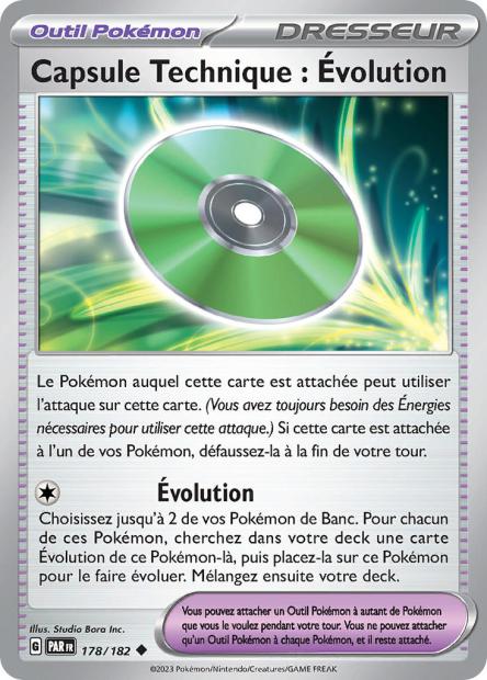 Carte Pokémon Capsule Technique Évolution 178/182 PAR Faille Paradoxe EV04 Neuf FR LorenZone