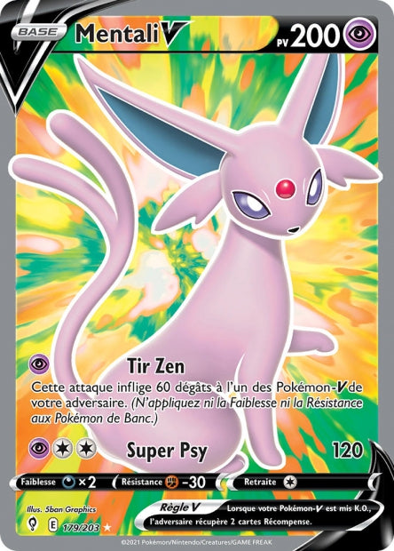 Carte Pokémon Mentali V 179/203 EVS EB07 LorenZone