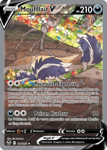 Carte Pokémon Moufflair V 181/195 SIT Tempete Argentee EB12 Neuf FR LorenZone