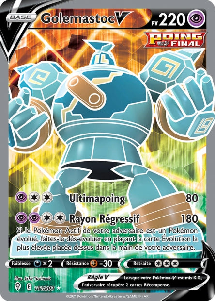 Carte Pokémon Golemastoc V 181/203 EVS EB07 LorenZone