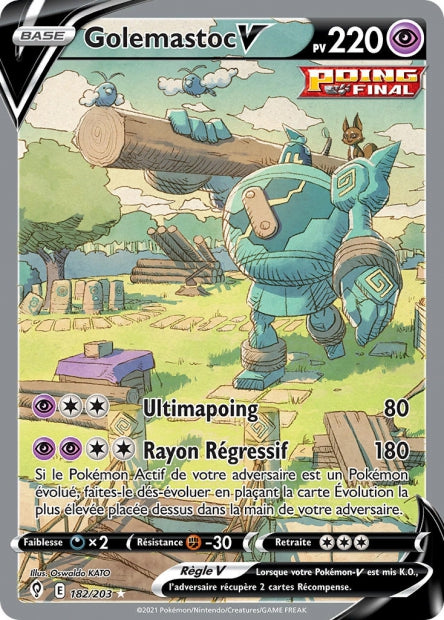 Carte Pokémon Golemastoc V 182/203 EVS EB07 LorenZone