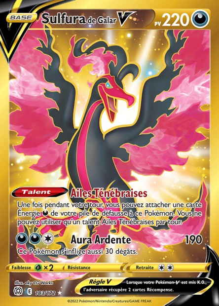 Carte Pokémon Sulfura de Galar V 183/172 BRS EB09 LorenZone