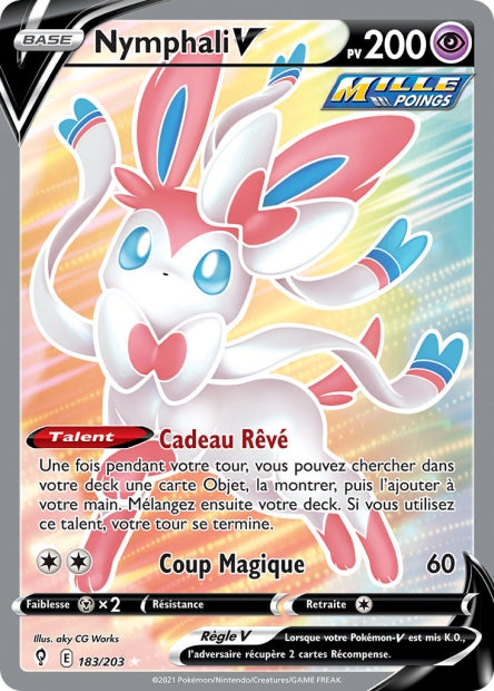 Carte Pokémon Nymphali V 183/203 EVS EB07 LorenZone