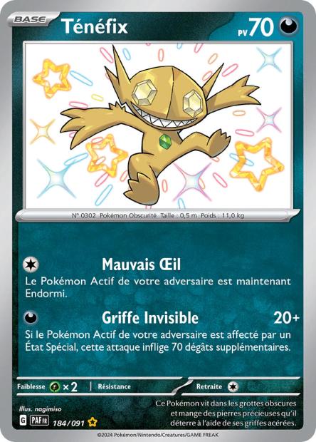 Carte Pokémon Ténéfix 184/091 Destinees de Palea EV4_5 LorenZone