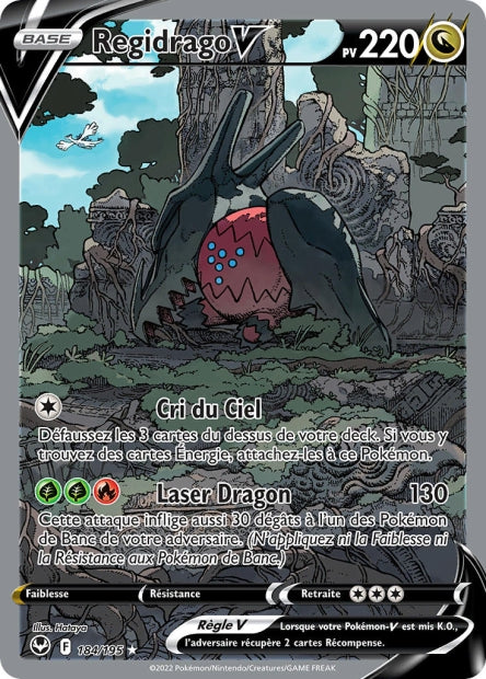 Carte Pokémon Regidrago V 184/195 SIT Tempete Argentee EB12 Neuf FR LorenZone