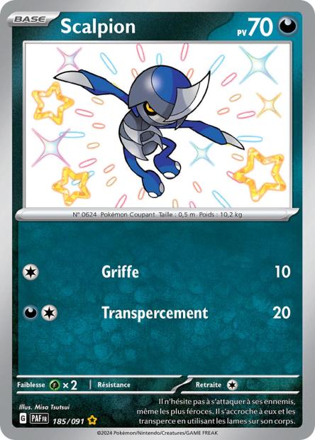 Carte Pokémon Scalpion 185/091 Destinees de Palea EV4_5 LorenZone