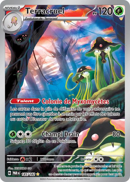 Carte Pokémon Terracruel 185/182 PAR Faille Paradoxe EV04 Neuf FR LorenZone