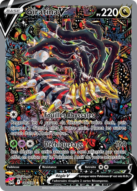 Carte Pokémon Giratina V 186/196 LOR Origine Perdue EB11 Neuf FR LorenZone
