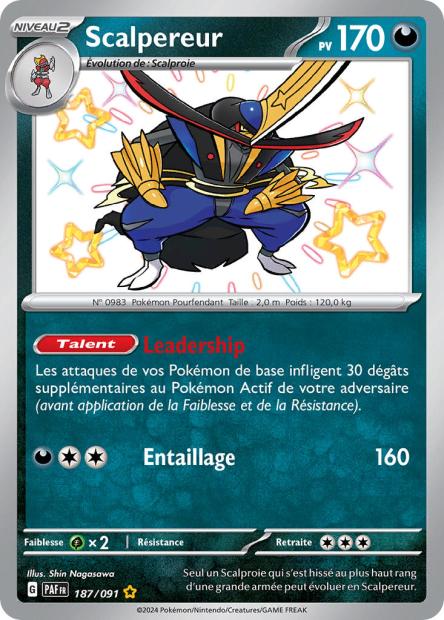 Carte Pokémon Scalpereur 187/091 Destinees de Palea EV4_5 LorenZone