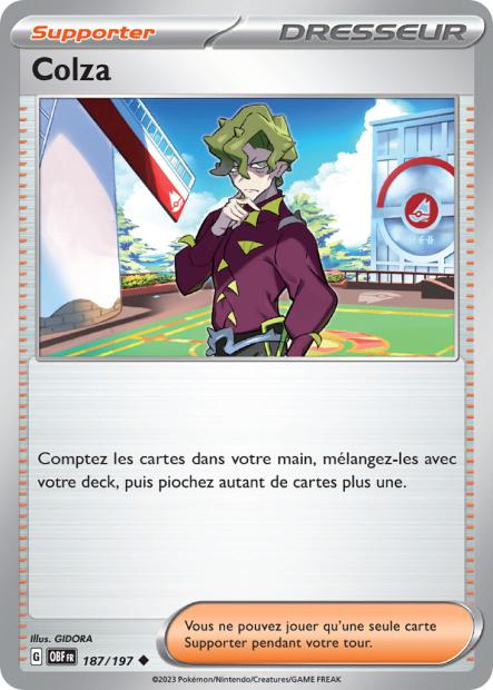Carte Pokémon Colza 187/197 Flammes Obsidiennes EV03 LorenZone