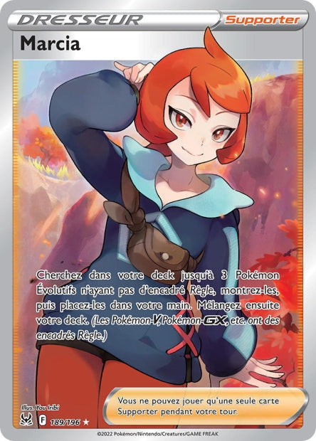 Carte Pokémon Marcia 189/196 LOR Origine Perdue EB11 Neuf FR LorenZone