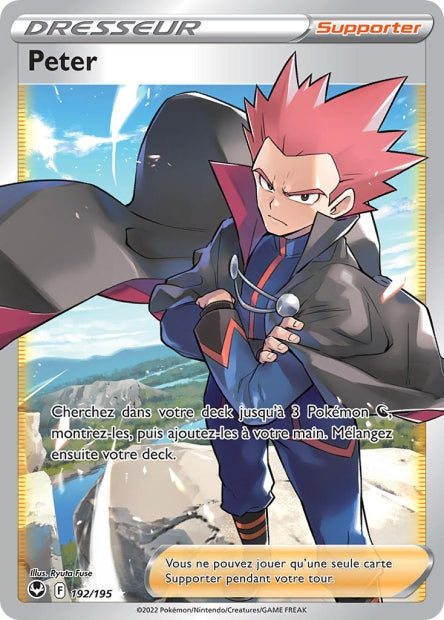 Carte Pokémon Peter 192/195 SIT Tempete Argentee EB12 Neuf FR LorenZone