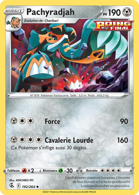 Carte Pokémon Pachyradjah 192/264 FST EB08 LorenZone