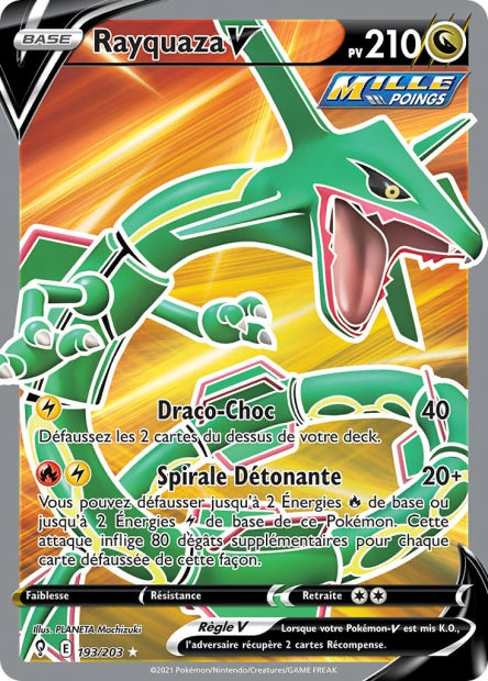 Carte Pokémon Rayquaza V 193/203 EVS EB07 LorenZone
