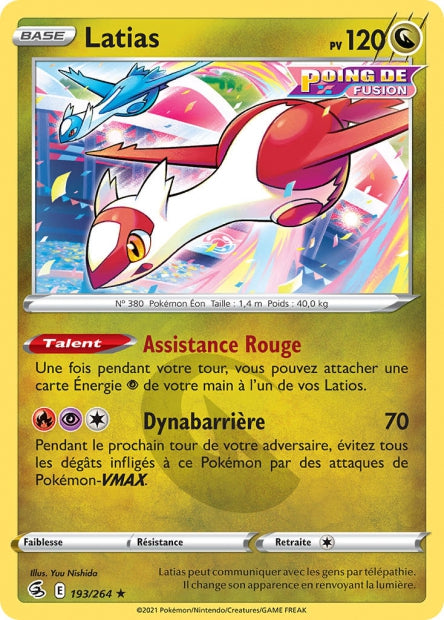 Carte Pokémon Latias 193/264 FST EB08 LorenZone