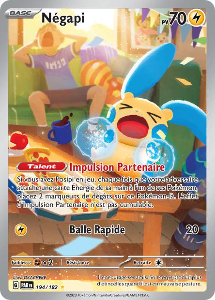 Carte Pokémon Négapi 194/182 PAR Faille Paradoxe EV04 Neuf FR LorenZone