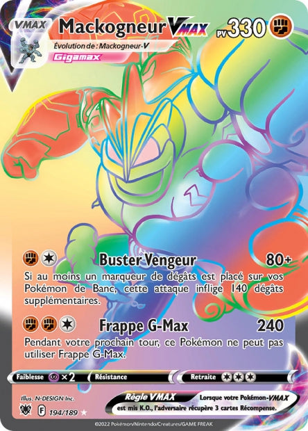 Carte Pokémon Mackogneur VMAX 194/189 ASR EB10 LorenZone
