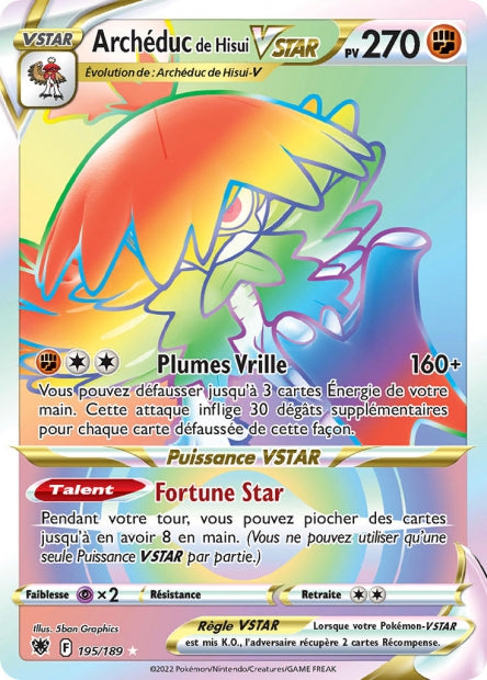 Carte Pokémon Archéduc de Hisui VSTAR 195/189 ASR EB10 LorenZone