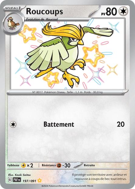 Carte Pokémon Roucoups 197/091 Destinees de Palea EV4_5 LorenZone