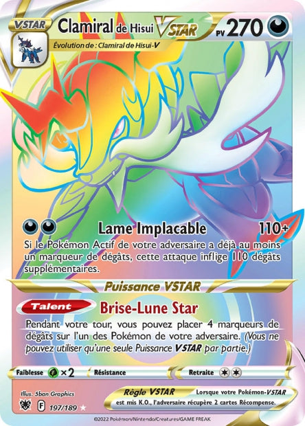 Carte Pokémon Clamiral de Hisui VSTAR 197/189 ASR EB10 LorenZone