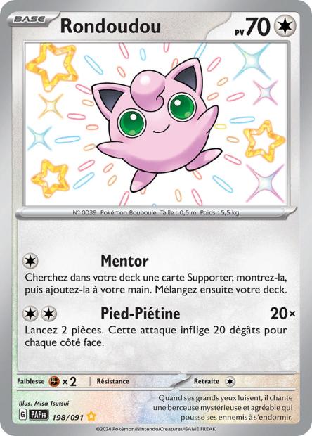 Carte Pokémon Rondoudou 198/091 Destinees de Palea EV4_5 LorenZone