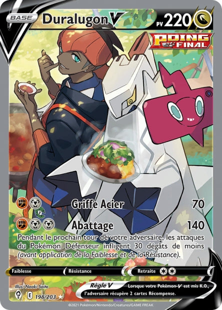 Carte Pokémon Duralugon V 198/203 EVS EB07 LorenZone