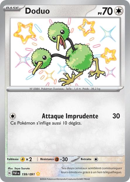 Carte Pokémon Doduo 199/091 Destinees de Palea EV4_5 LorenZone
