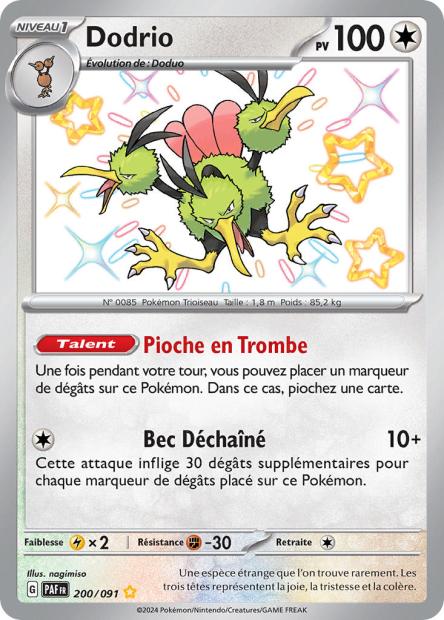 Carte Pokémon Dodrio 200/091 Destinees de Palea EV4_5 LorenZone