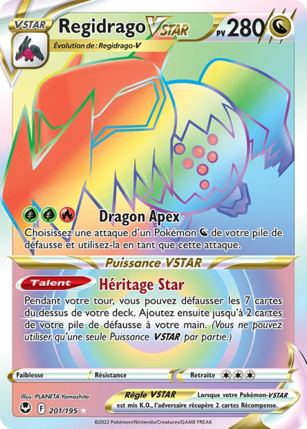 Carte Pokémon Regidrago VSTAR 201/195 SIT Tempete Argentee EB12 Neuf FR LorenZone