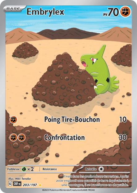 Carte Pokémon Embrylex 203/197 Flammes Obsidiennes EV03 LorenZone