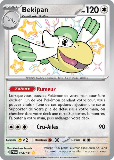 Carte Pokémon Bekipan 204/091 Destinees de Palea EV4_5 LorenZone
