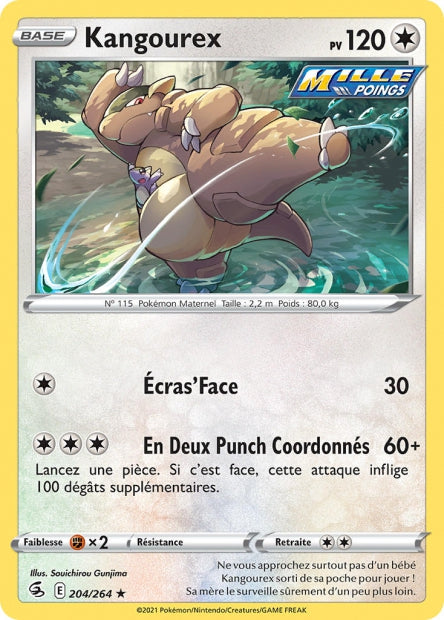 Carte Pokémon Kangourex 204/264 FST EB08 LorenZone