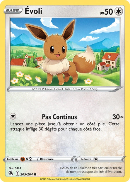 Carte Pokémon Évoli 205/264 FST EB08 LorenZone