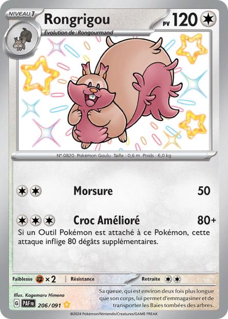Carte Pokémon Rongrigou 206/091 Destinees de Palea EV4_5 LorenZone