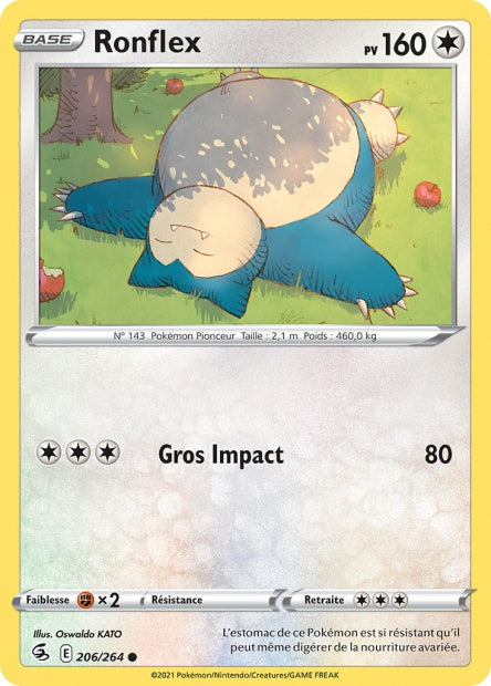 Carte Pokémon Ronflex 206/264 FST EB08 LorenZone