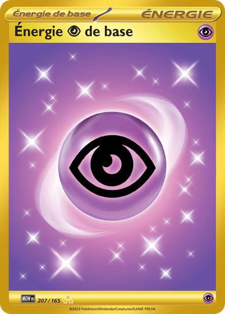 Carte Pokémon Énergie Psy de base 207/165 MEW 151 EV3_5  Neuf FR LorenZone