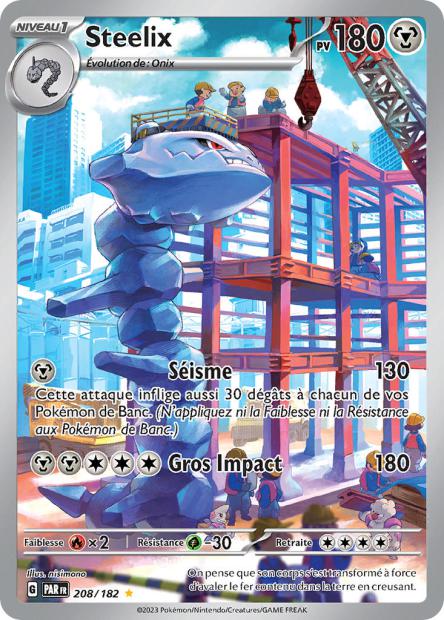 Carte Pokémon Steelix 208/182 PAR Faille Paradoxe EV04 Neuf FR LorenZone