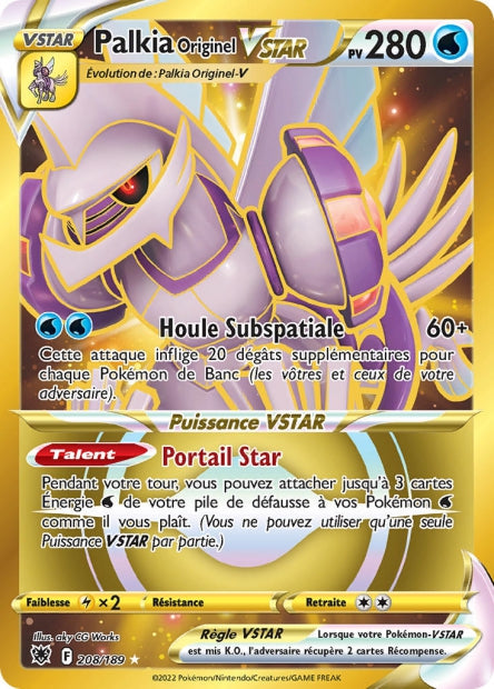 Carte Pokémon Palkia Originel VSTAR 208/189 ASR EB10 LorenZone