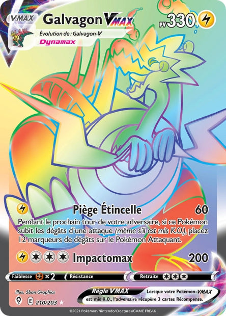 Carte Pokémon Galvagon VMAX 210/203 EVS EB07 LorenZone