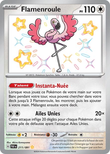 Carte Pokémon Flamenroule 211/091 Destinees de Palea EV4_5 LorenZone