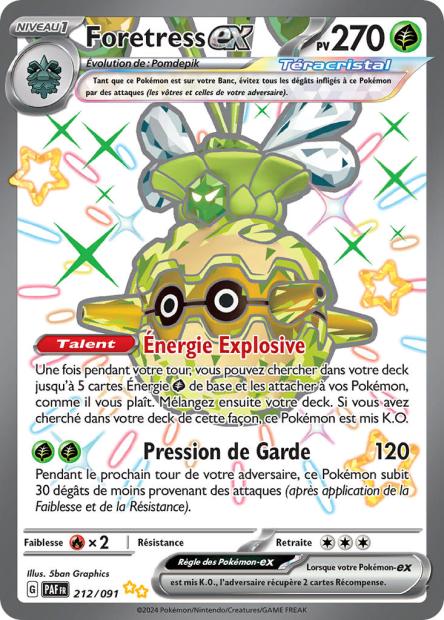 Carte Pokémon Foretress EX 212/091 Destinees de Palea EV4_5 LorenZone